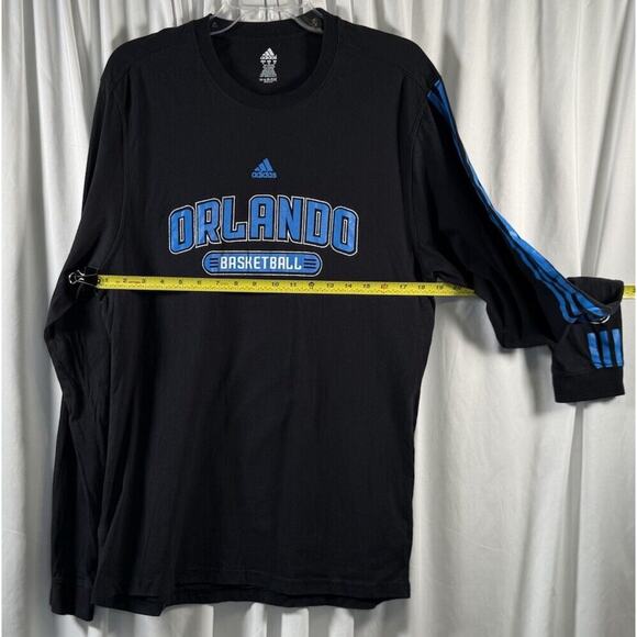 adidas Orlando Magic Primary Logo T Shirt Black Blue XL basketball 77-36 - Picture 9 of 10